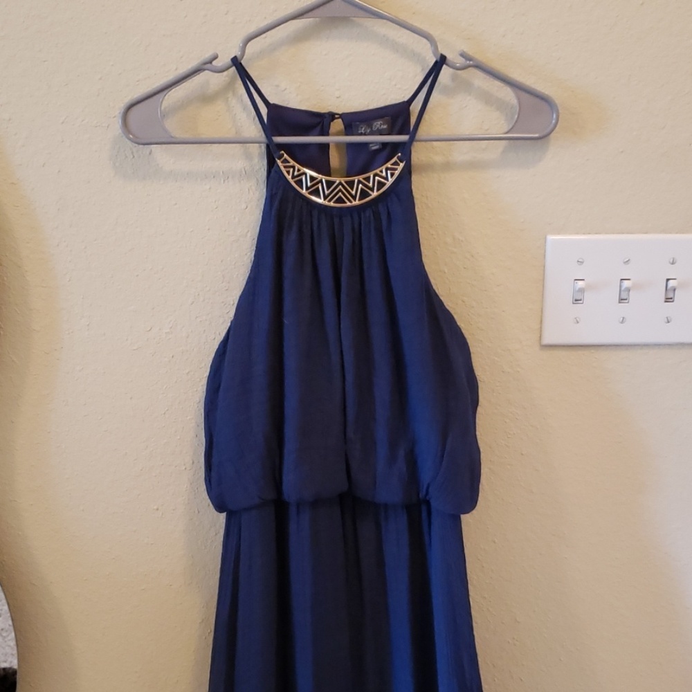 Navy maxi dress